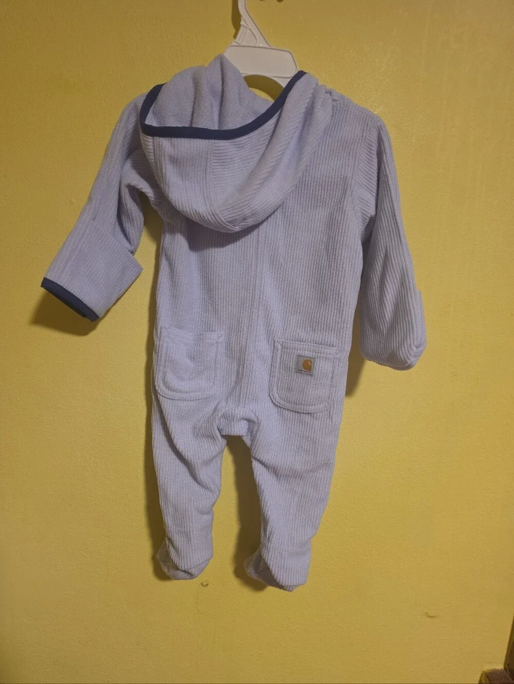 NWT Carthartt Infant Size 6 Months Light Purple Zip-Up Sleeper Hooded Coverall